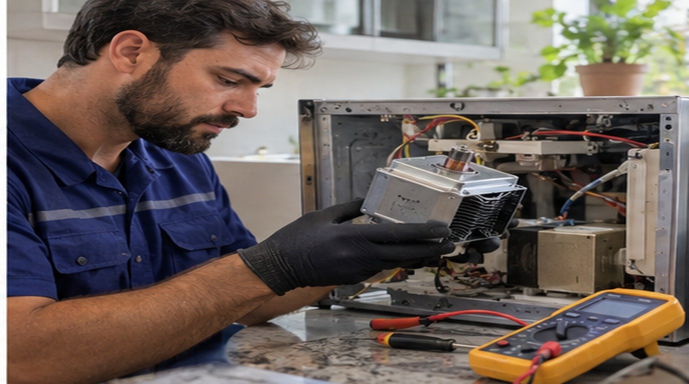 Conserto de micro-ondas em Recife‑PE: troca do magnetron